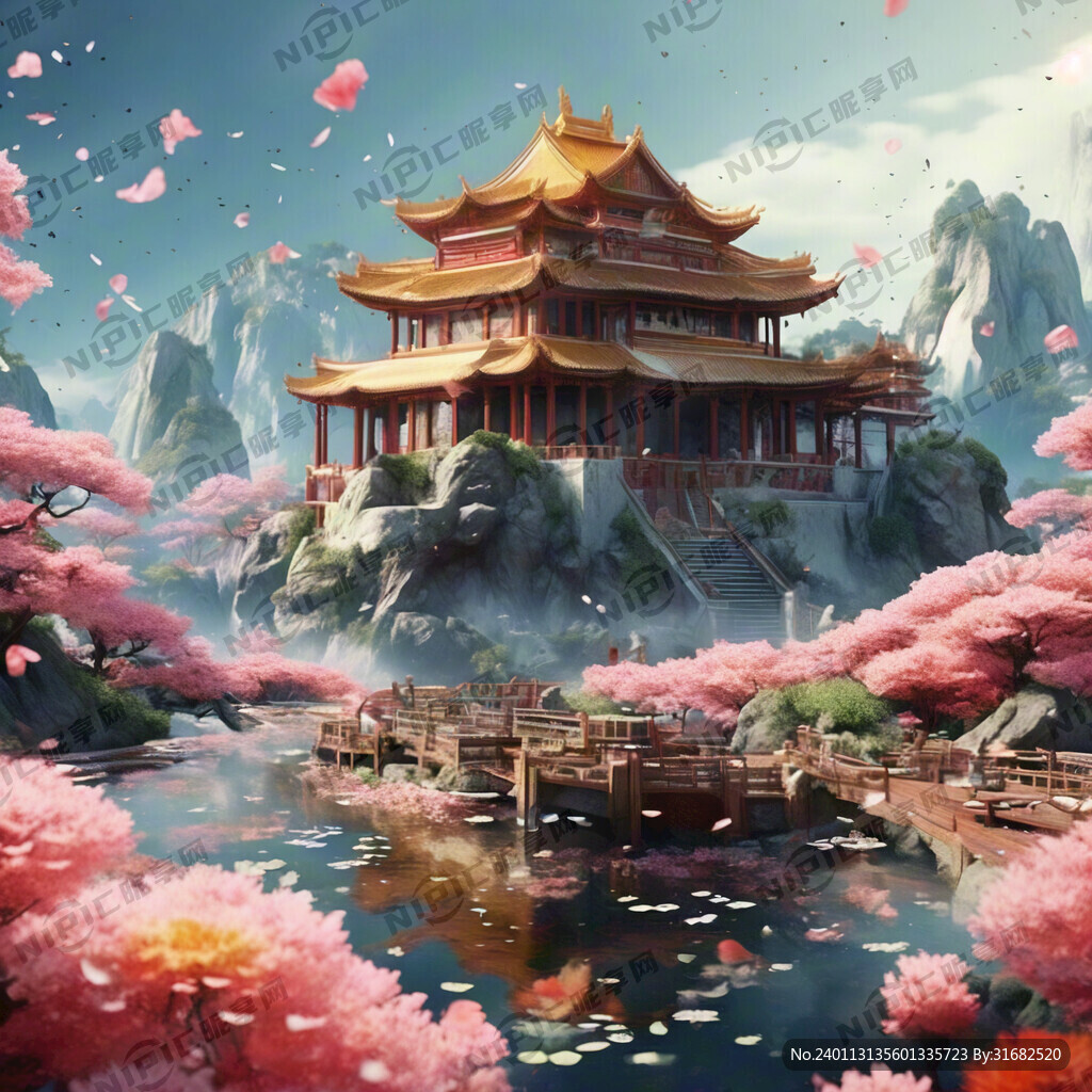 游戏梦幻唯美新中式风景 超高清