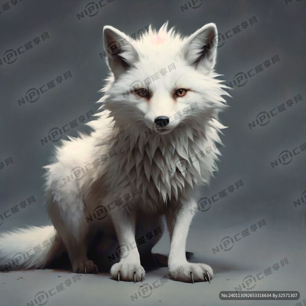 一只受伤的白狐