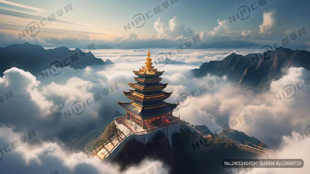 峨眉山金顶 壮丽风光 云海