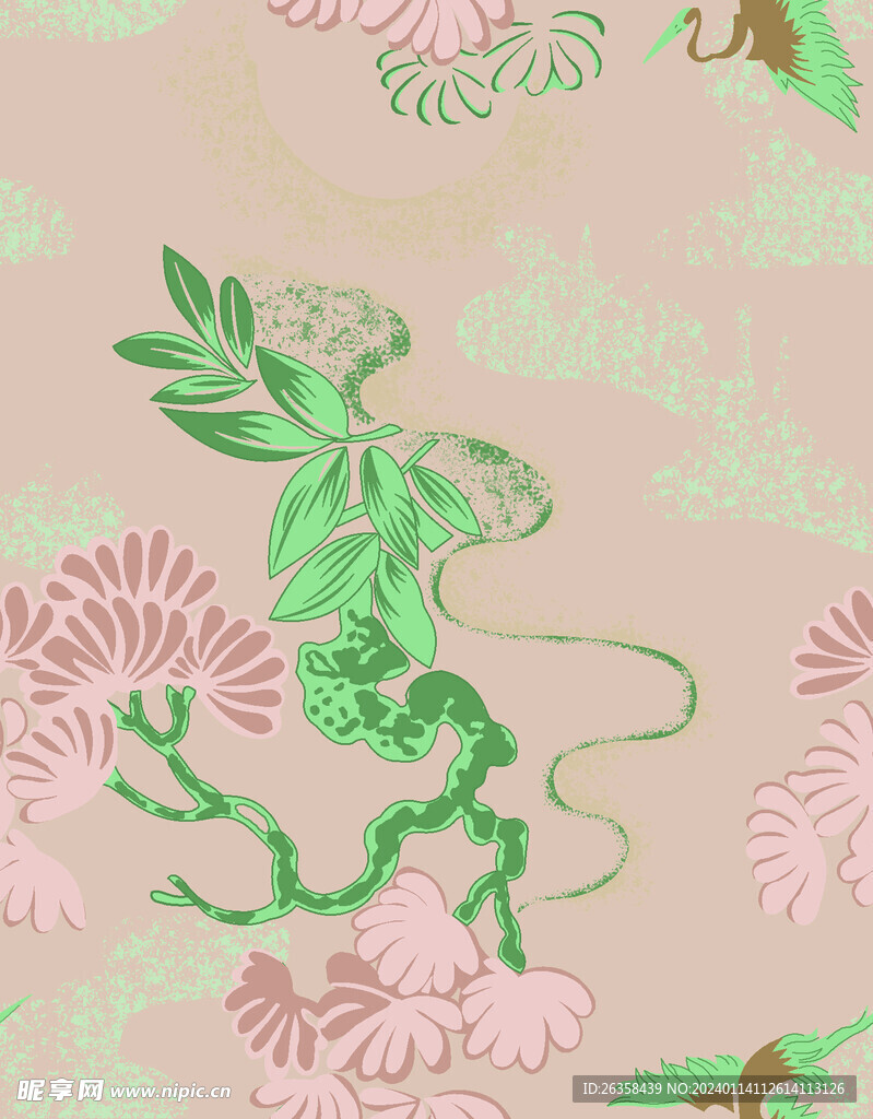 水彩提花