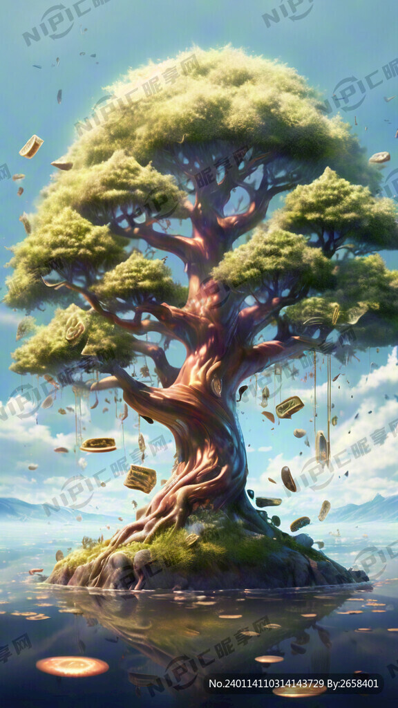摇钱树 晶莹剔透 梦幻 二次元