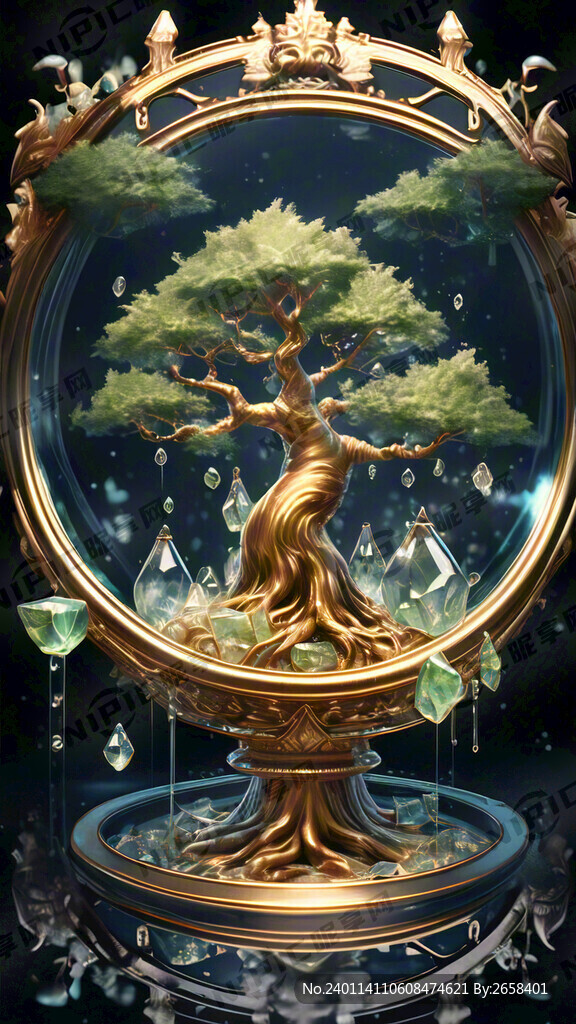 摇钱树 晶莹剔透 梦幻 二次元