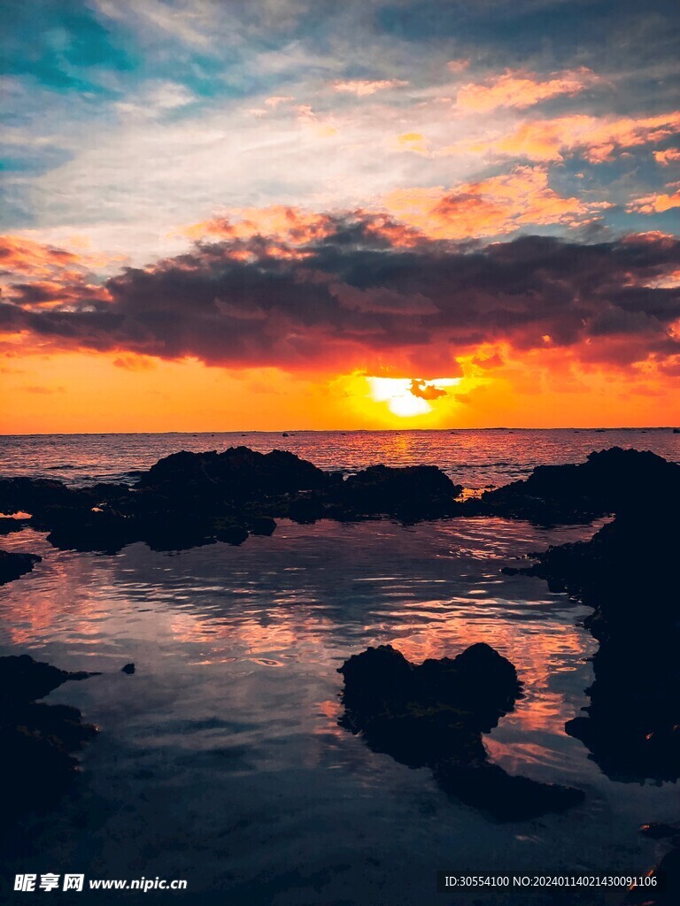 日出日落夕阳西下图片