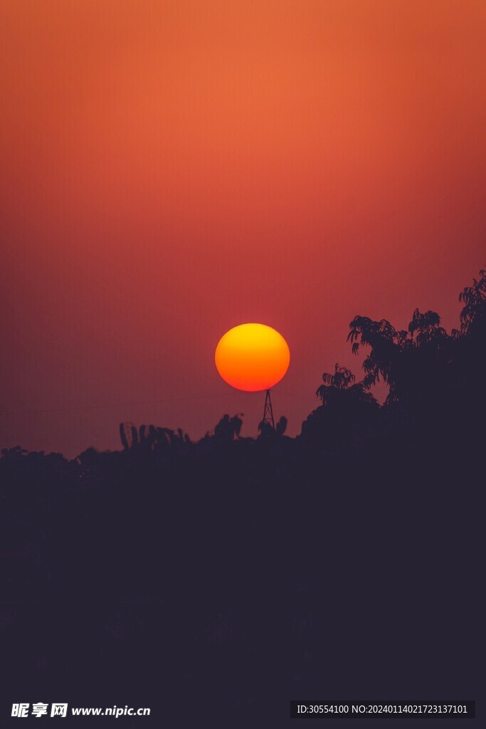 日出日落夕阳西下图片