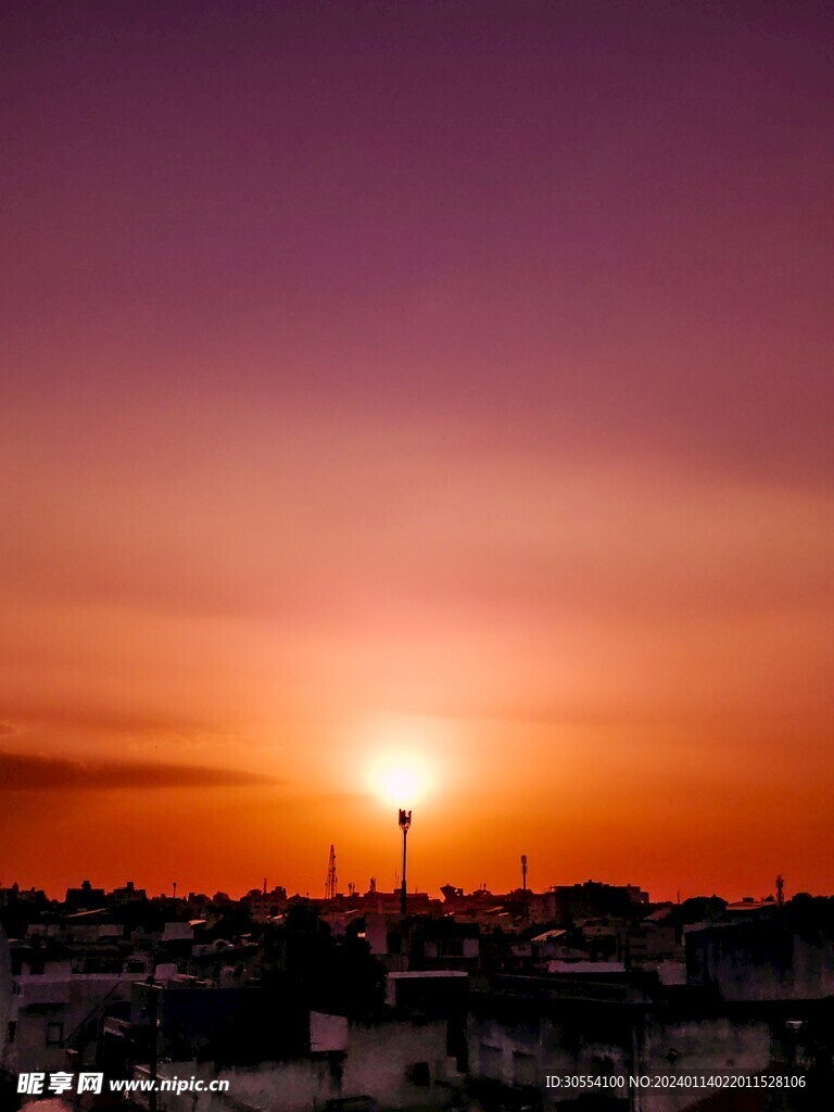 日出日落夕阳西下图片