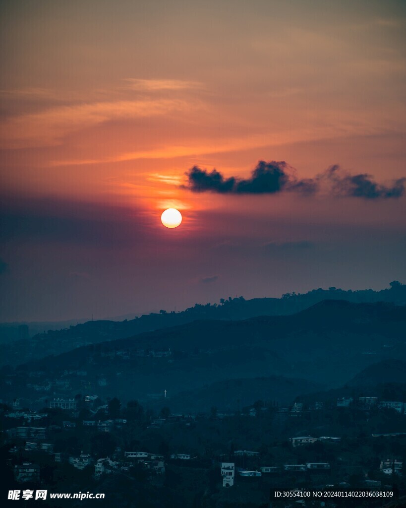 日出日落夕阳西下图片