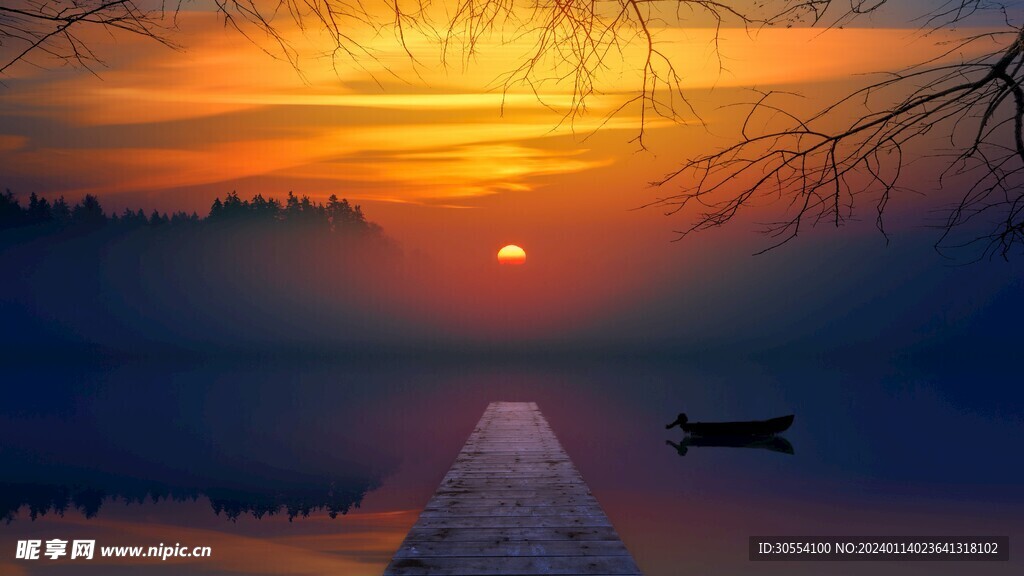 日落夕阳图片