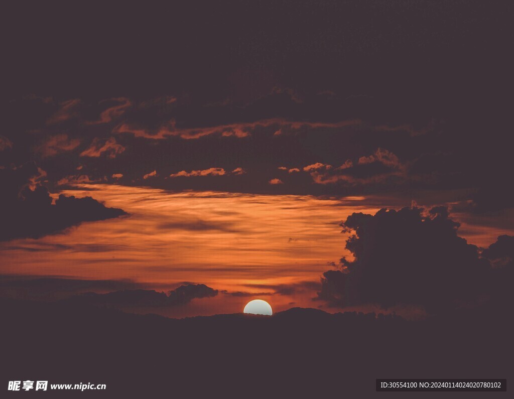 夕阳晚霞图片