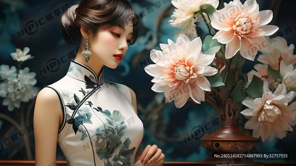循环 旗袍花