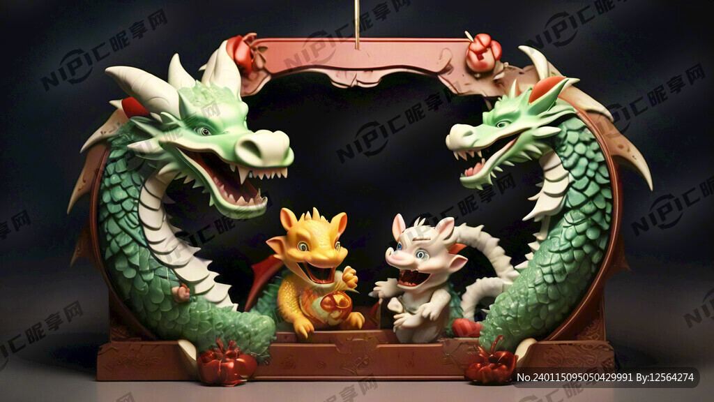 龙年卡通相框