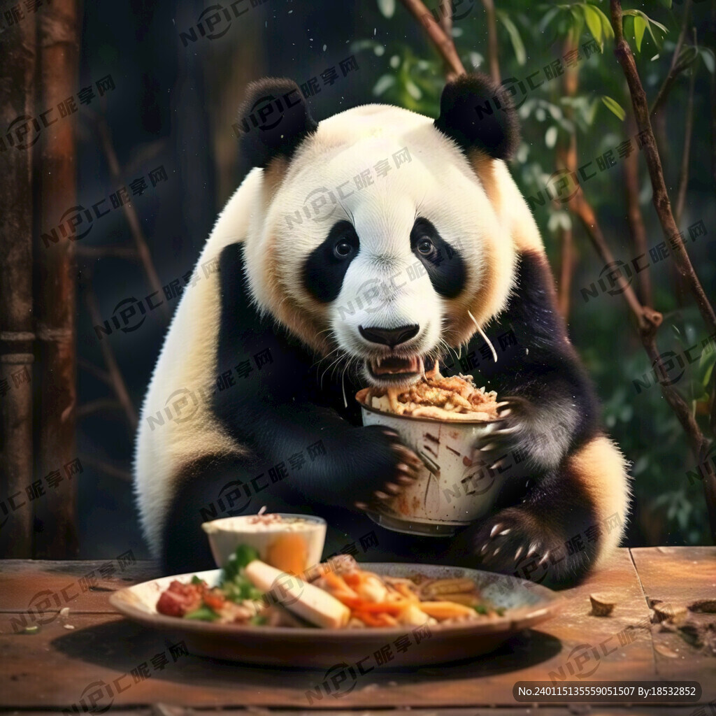 熊猫 吃东西