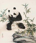 大熊猫国画