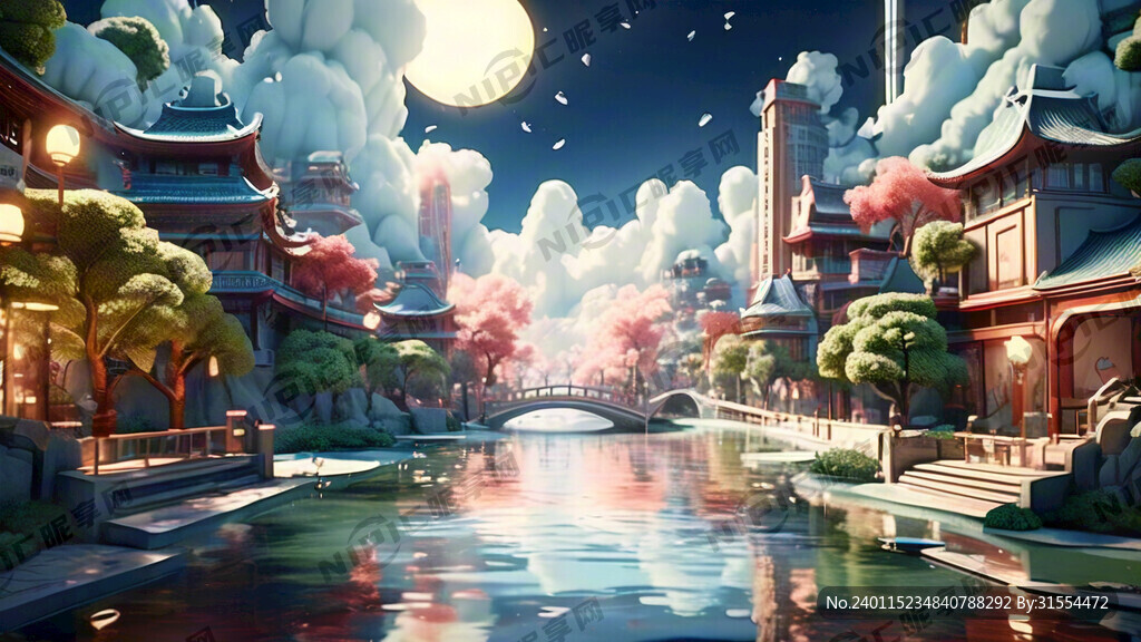 游戏梦幻唯美新中式风景 超高清