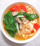 西红柿青菜肉丝面