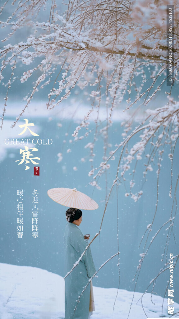 大寒小寒节气海报