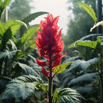 茄科烟草植物 一颗烟草植物 烟叶种植 无花朵  高大烟叶 碧绿烟叶