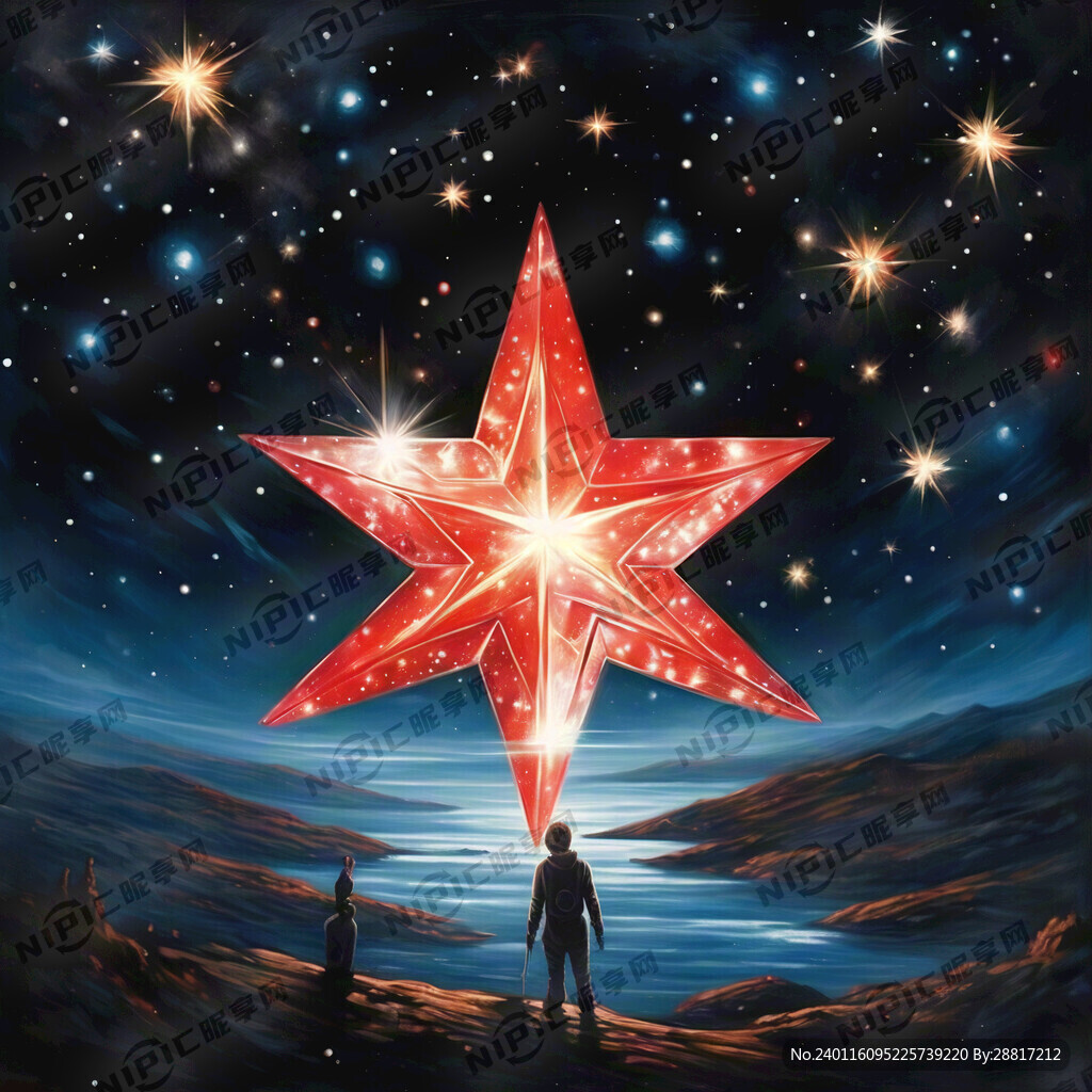 星空中红星闪耀
