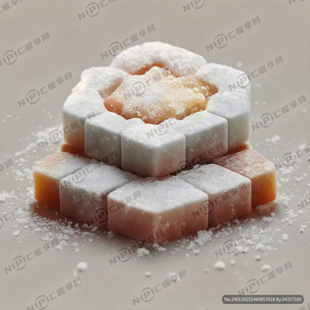 可食用的正方形糖果