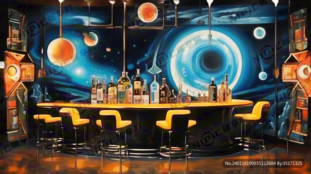 未来科技酒吧装饰画