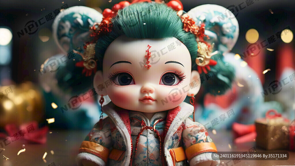 贺新春 双流机场 龙头娃娃