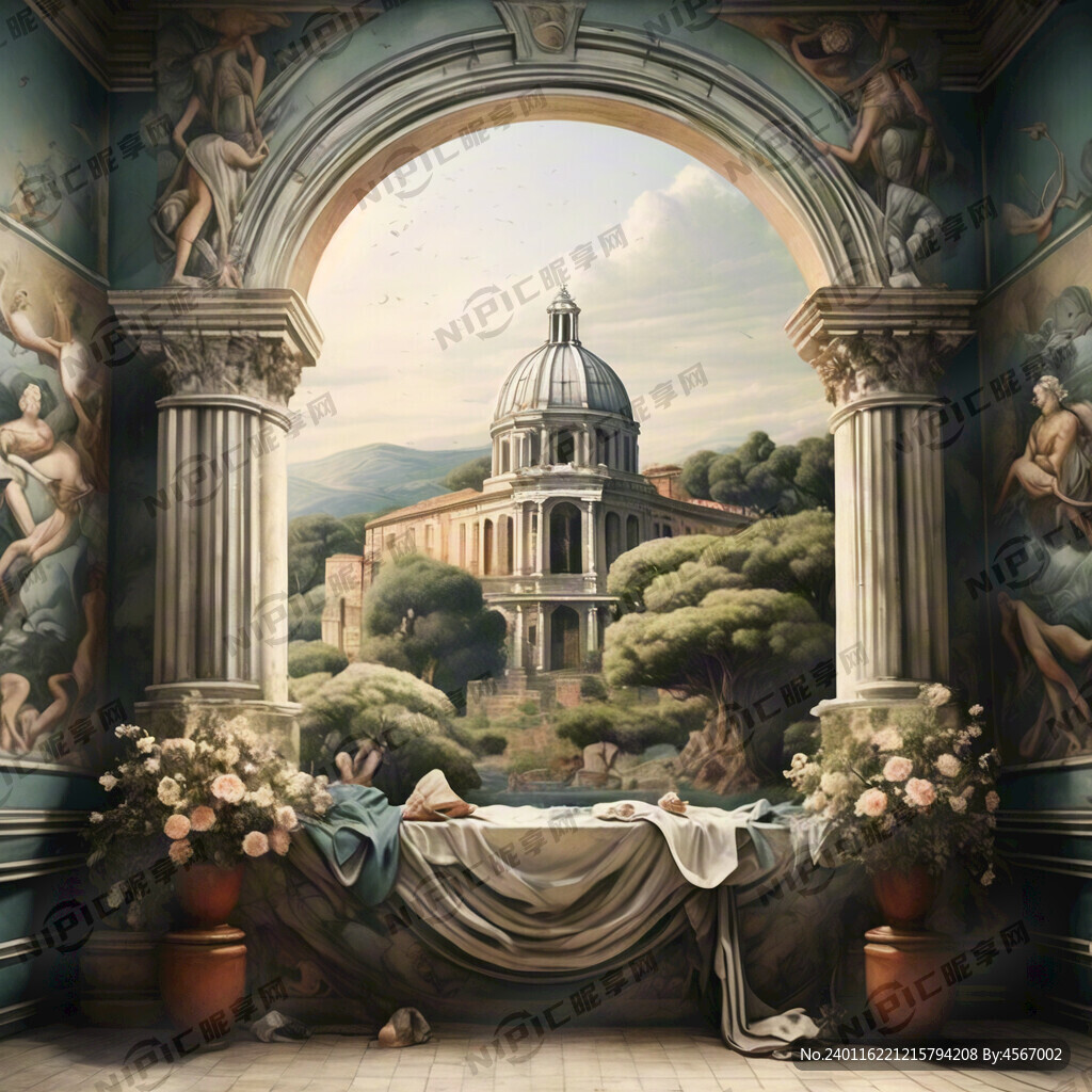 背景 壁画 罗马风格