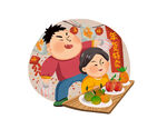 手绘过年办年货