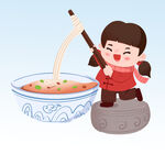  吃腊八面 