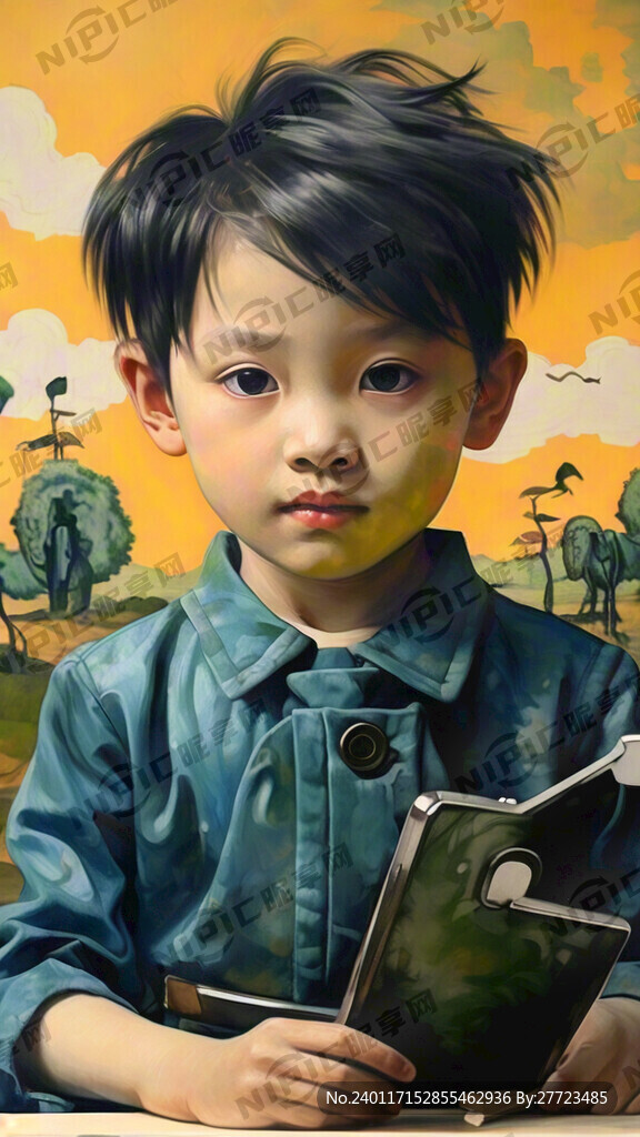 儿童网络安全 绿色上网 儿童画