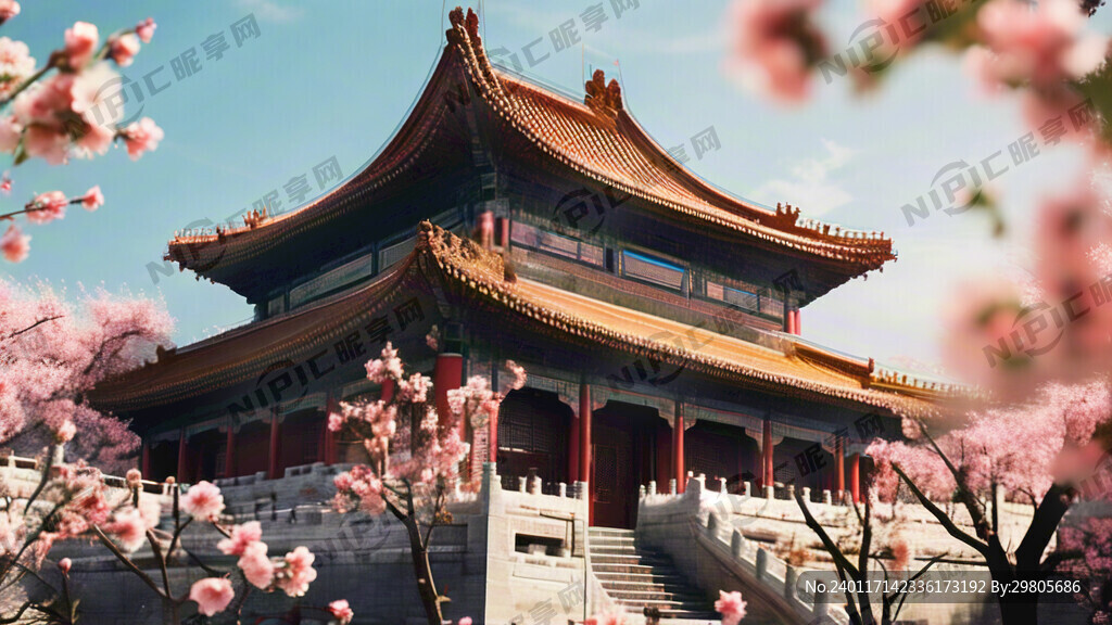 故宫 红墙 桃花