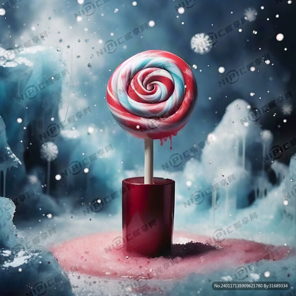冰雪世界 口红 棒棒糖 梦幻