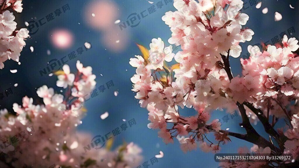 浪漫唯美樱花背景