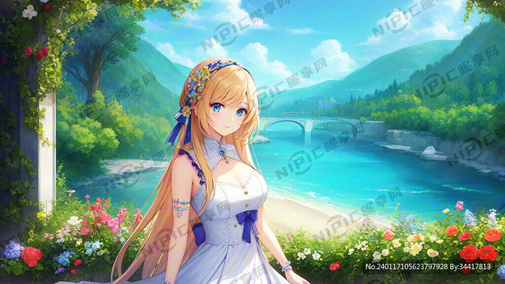美女美容纯背景