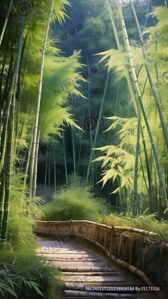 竹林风景图