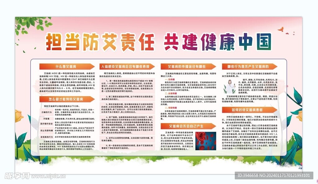 艾滋病宣传展板