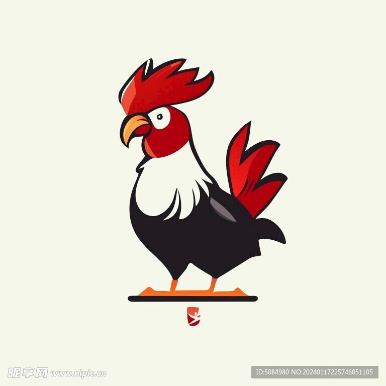 法国卡通公鸡