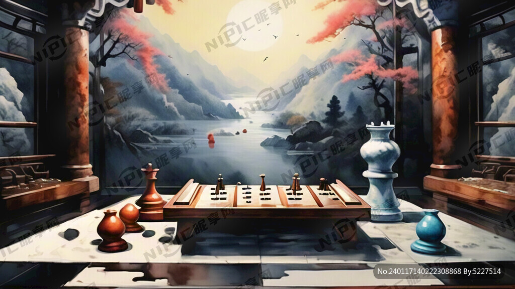中国风围棋大赛背景