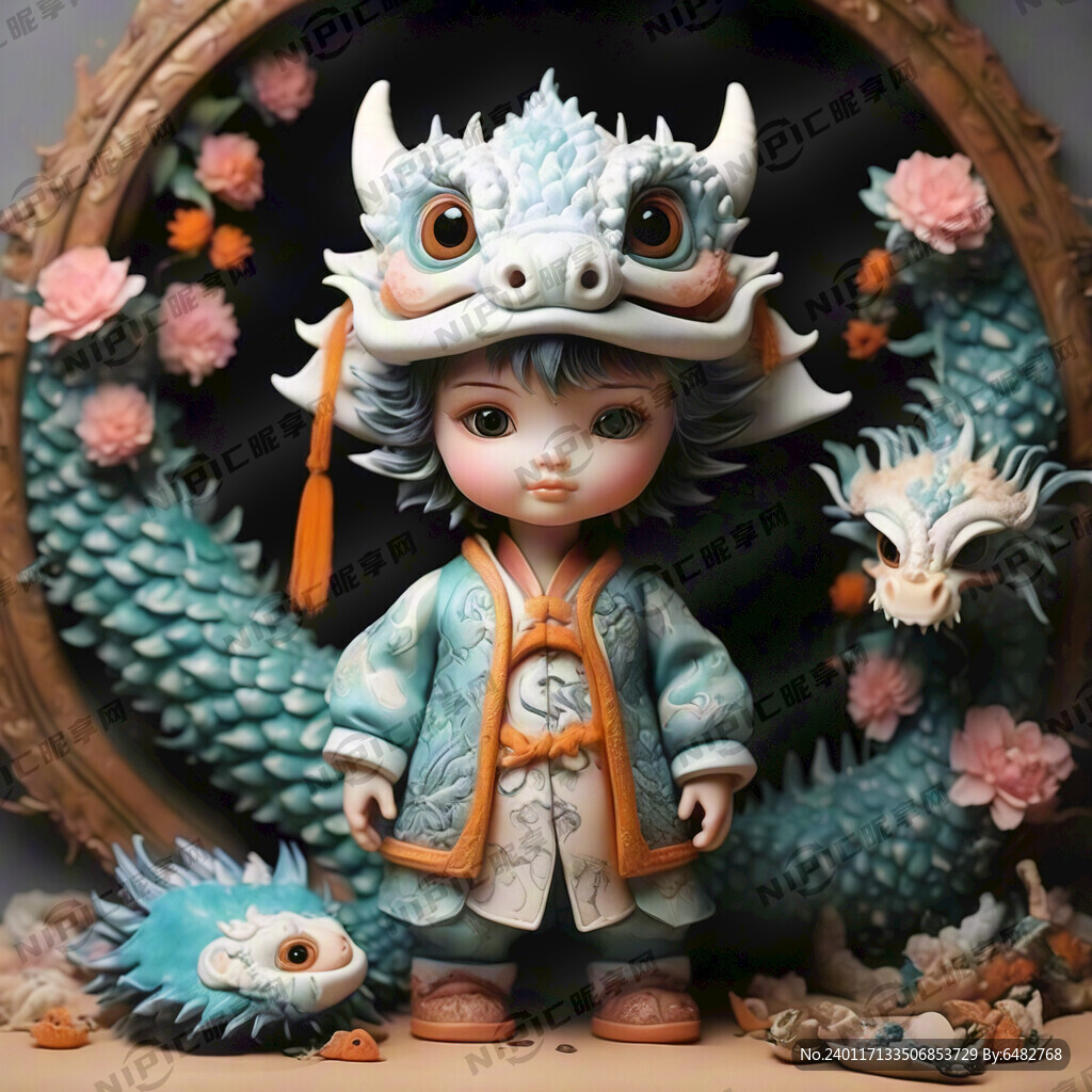 形象设计 中国龙娃 小男孩