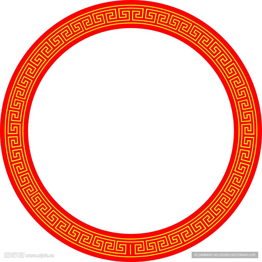 圆环中式花格