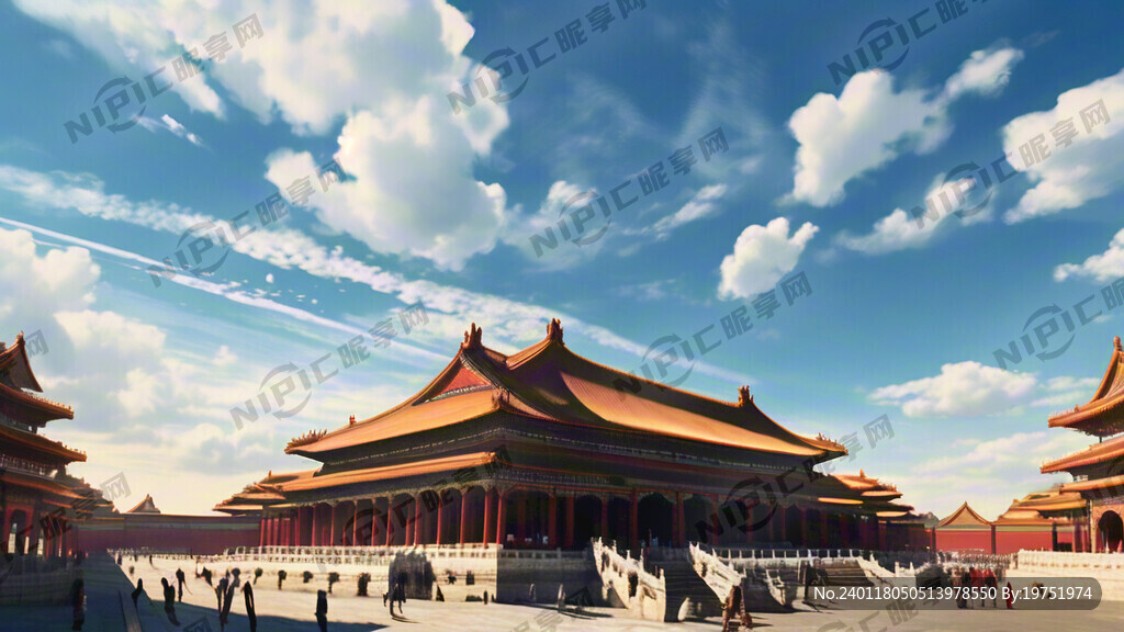 故宫 太和殿 晴空万里 横条