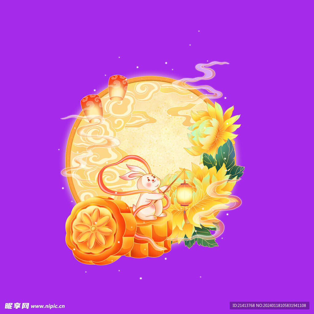 中秋月饼素材 