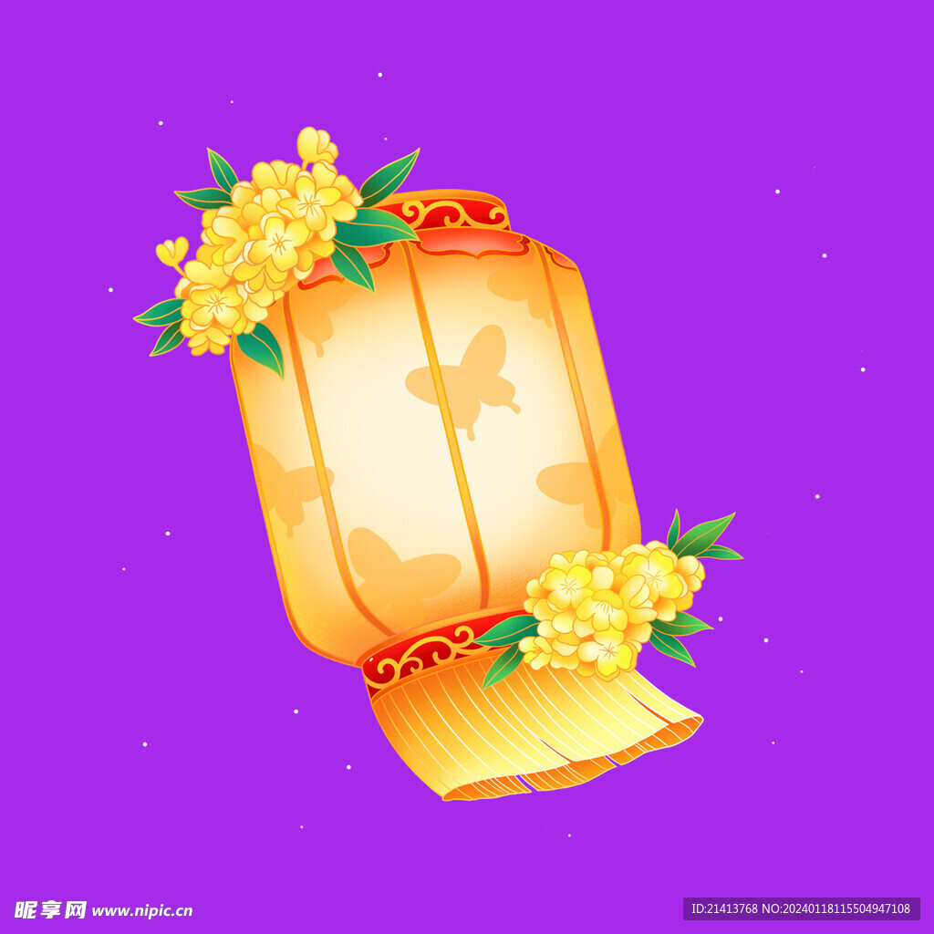 手绘花灯灯笼