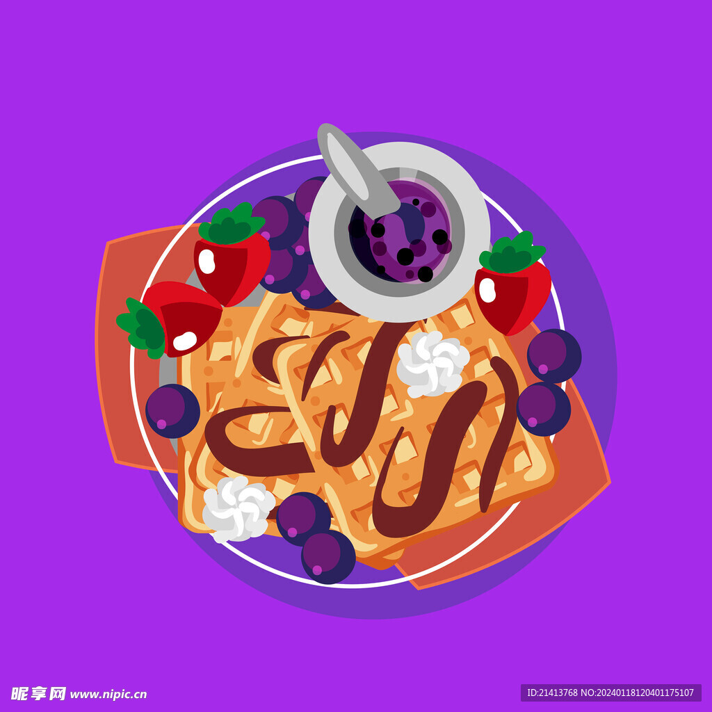 手绘美食佳肴