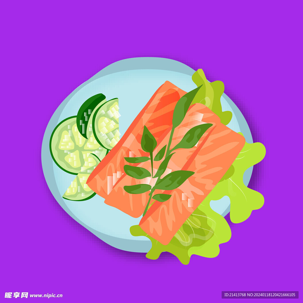 手绘美食佳肴