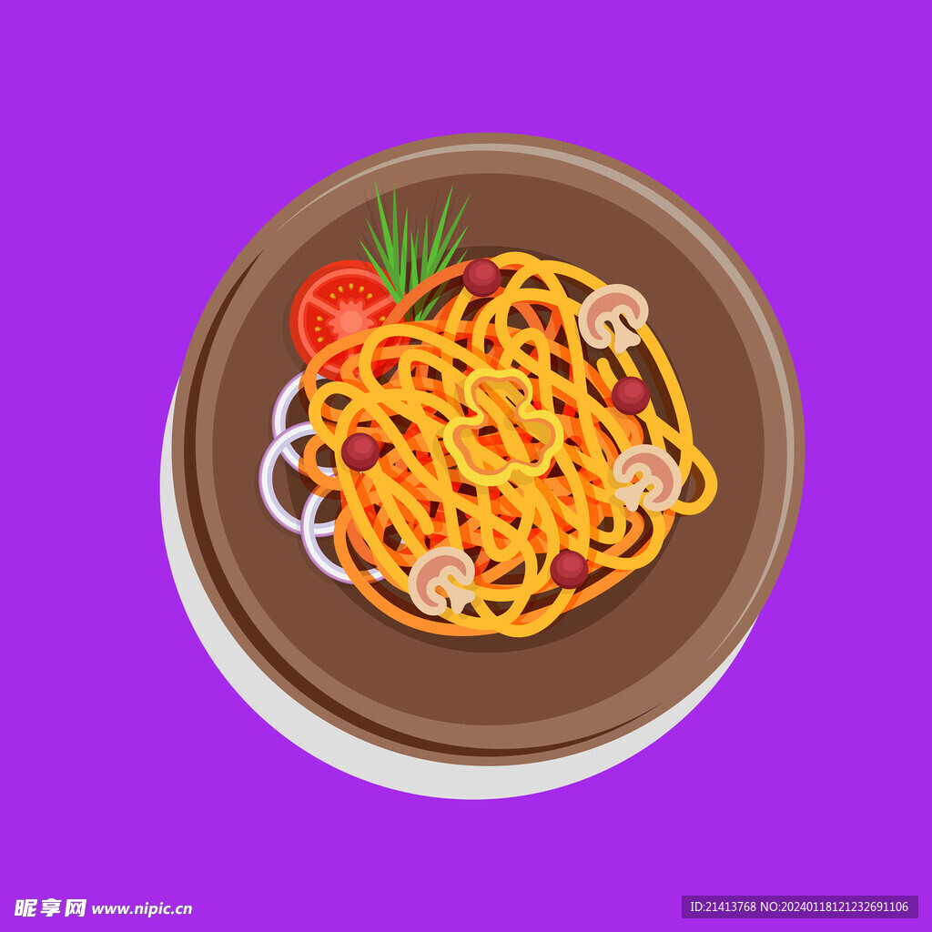 手绘美食佳肴