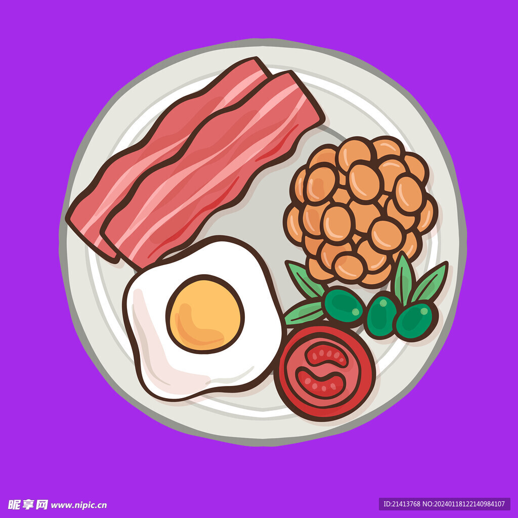 手绘美食佳肴
