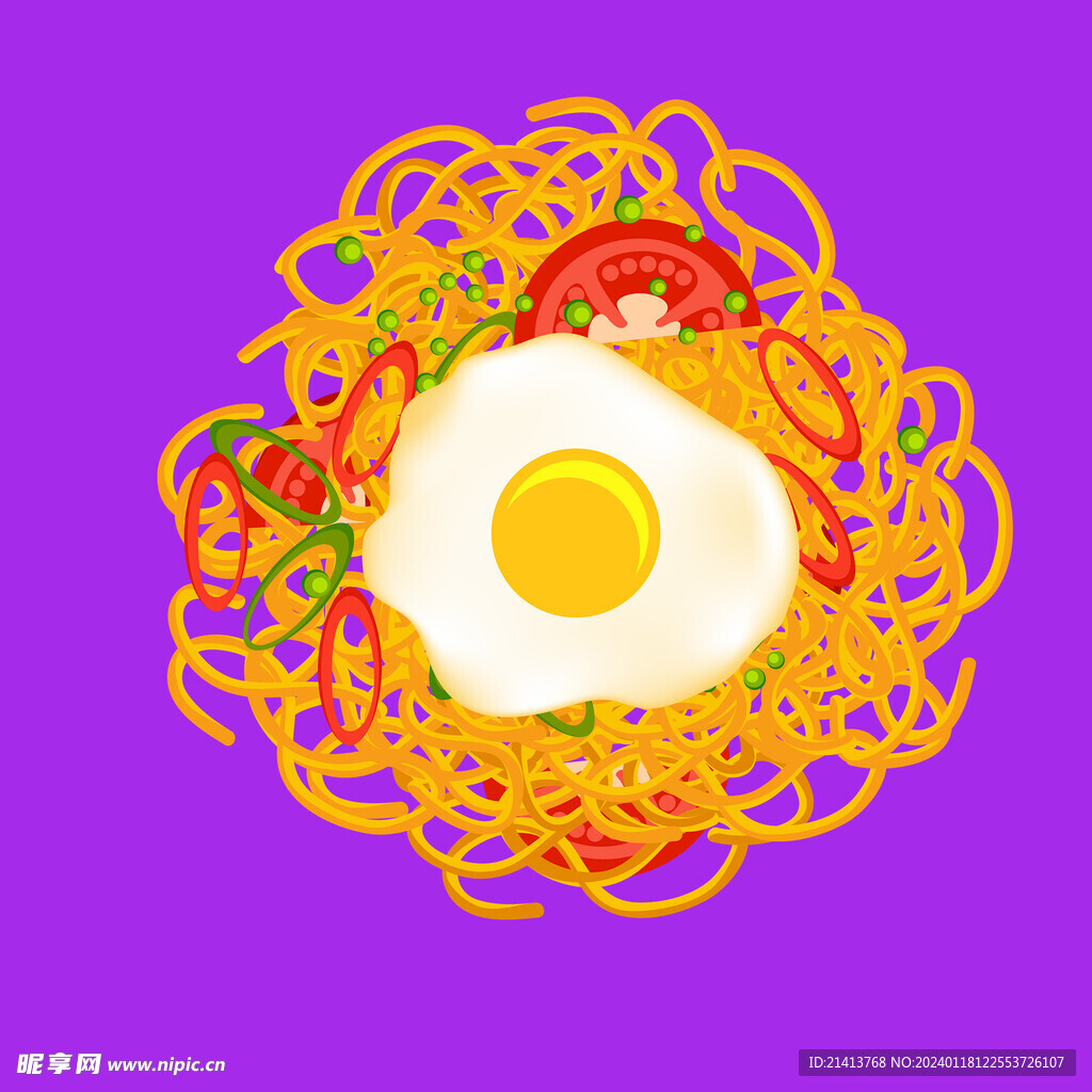 手绘美食佳肴
