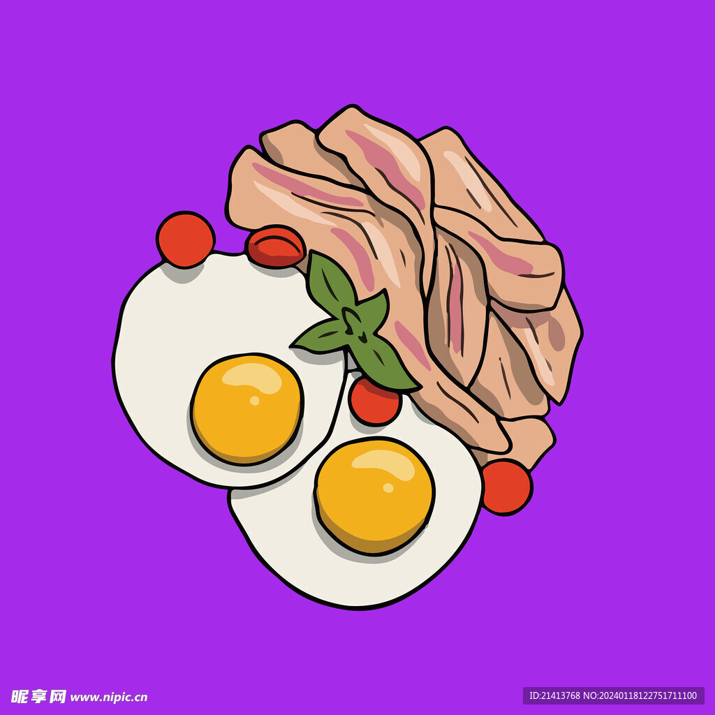 手绘美食佳肴