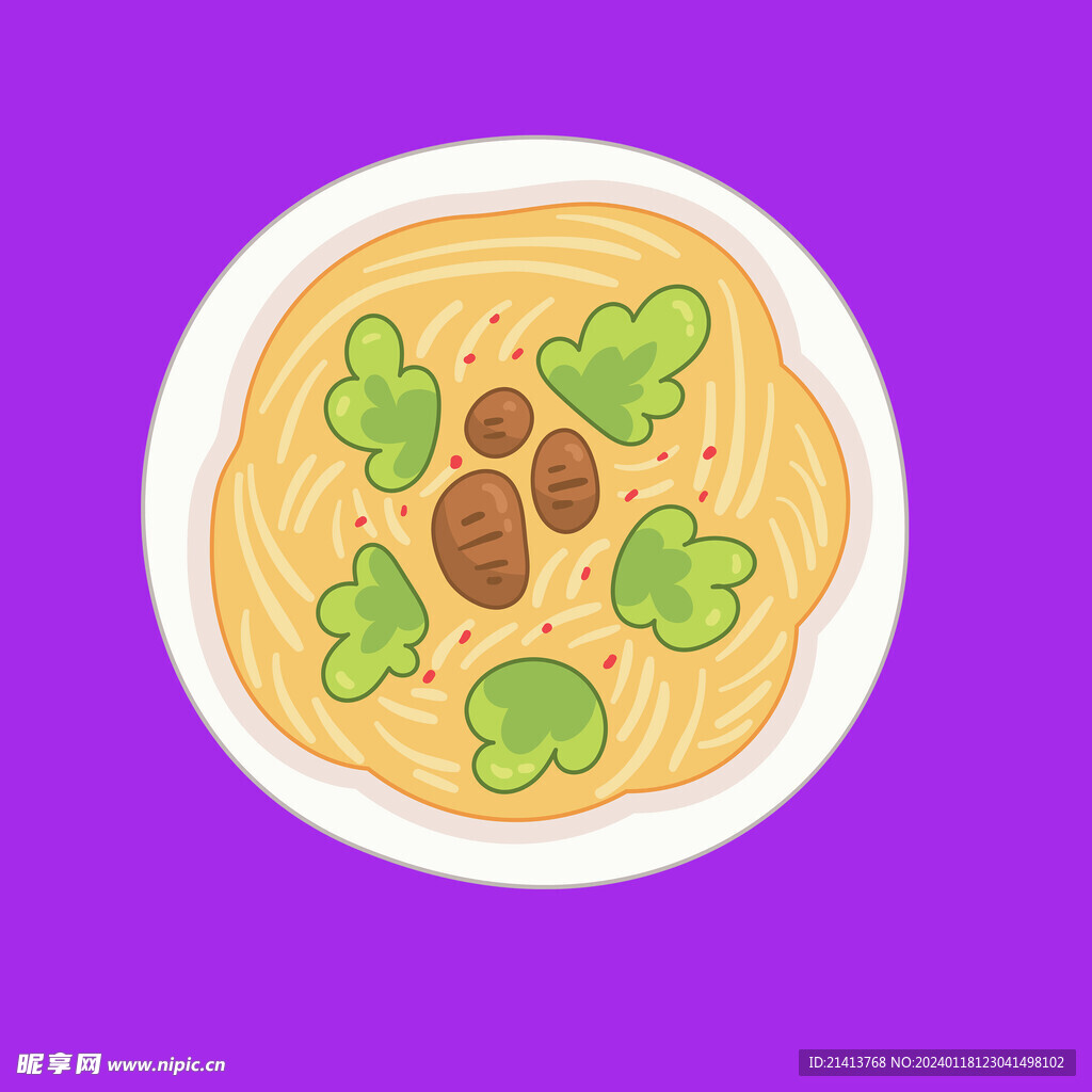 手绘美食佳肴