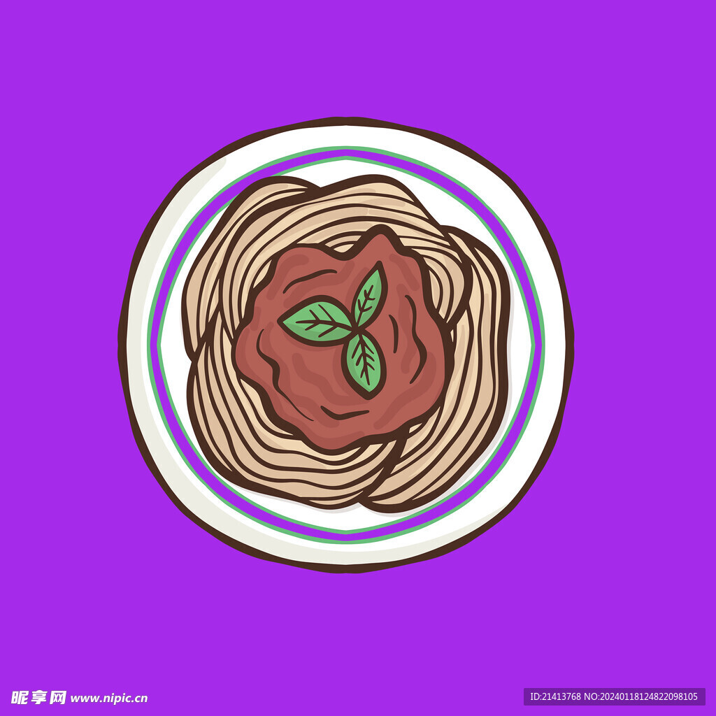 手绘美食佳肴