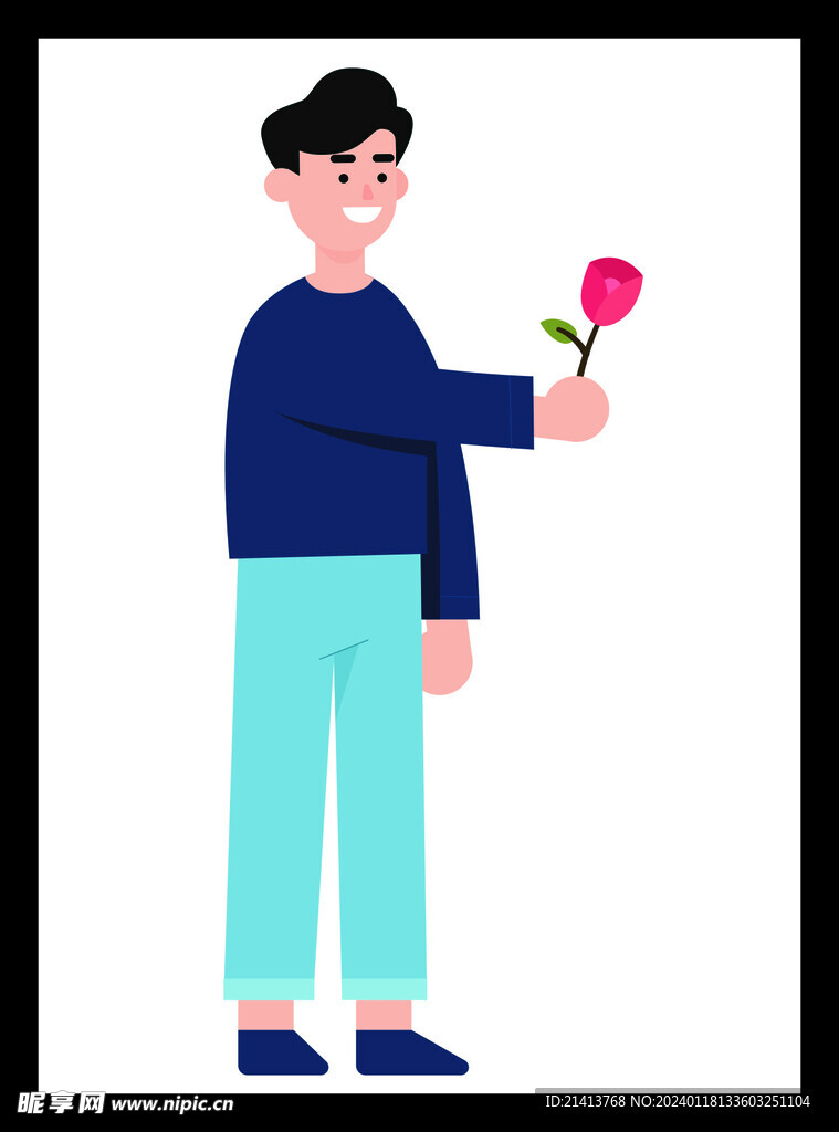 手绘男人男孩